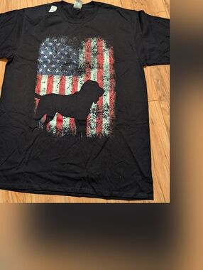 Port & Company USA Patriotic Bloodhound Graphic Tee – Size Large